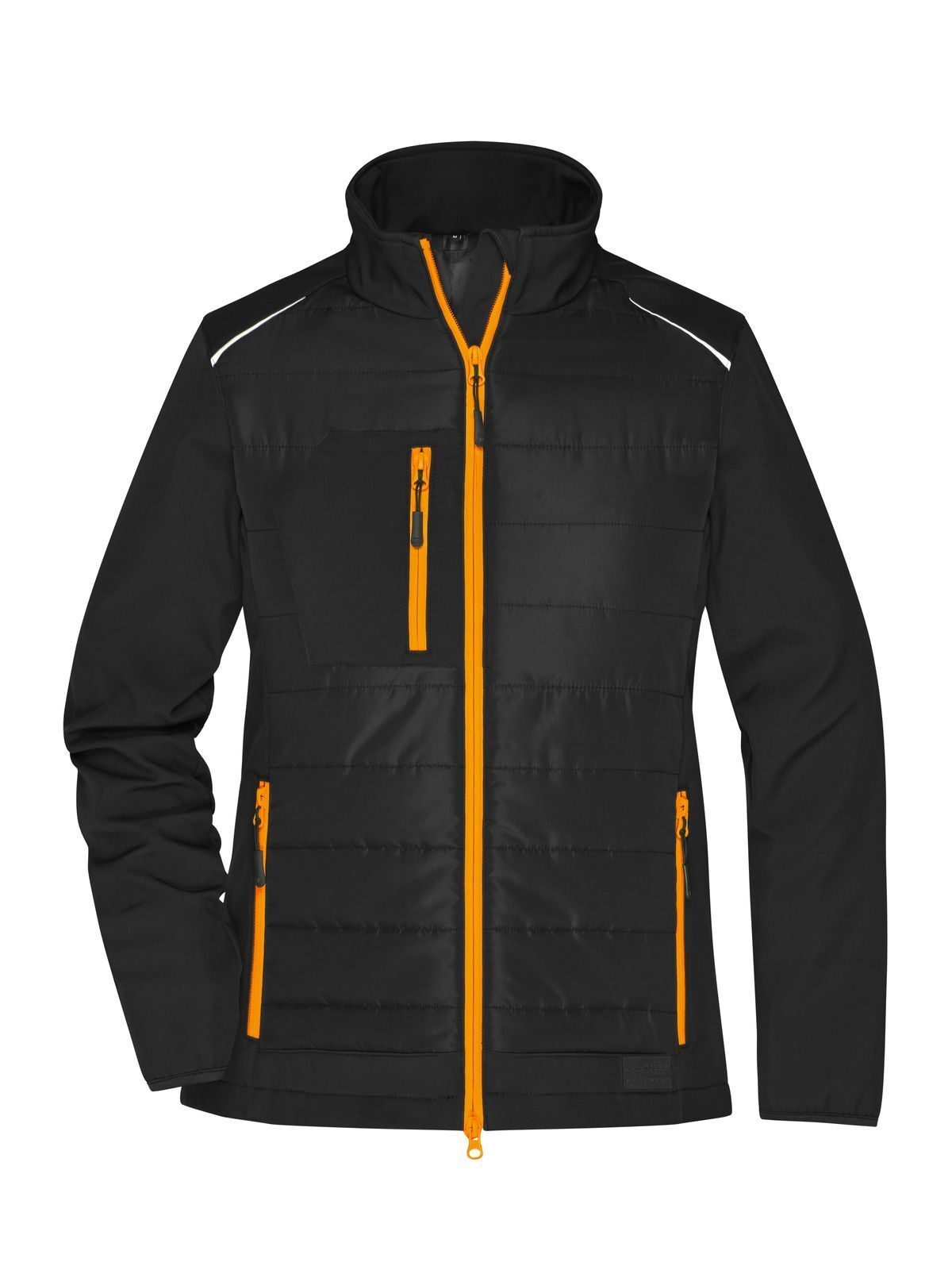 Ladies' Hybrid Jacket Daiber Black/Neon-Orange