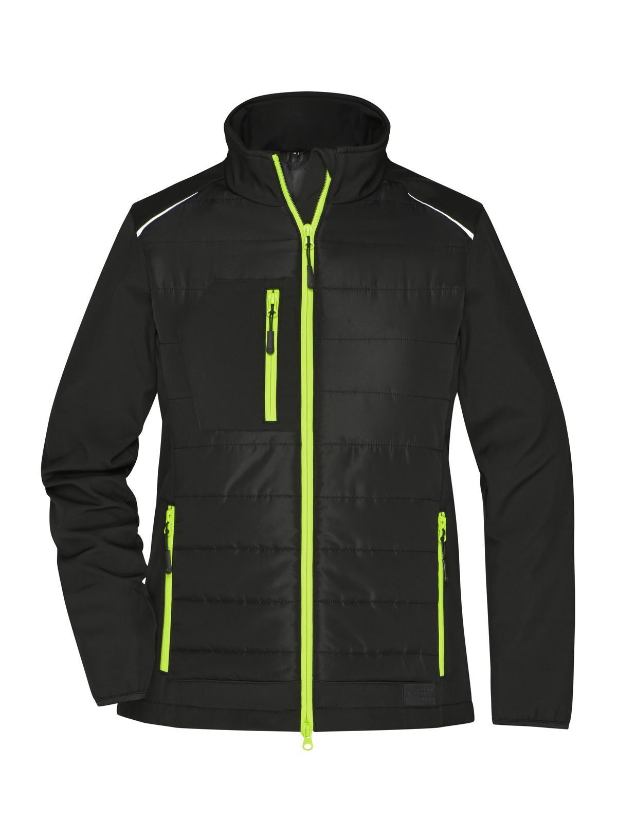 Ladies' Hybrid Jacket Daiber Black/Neon-Yellow