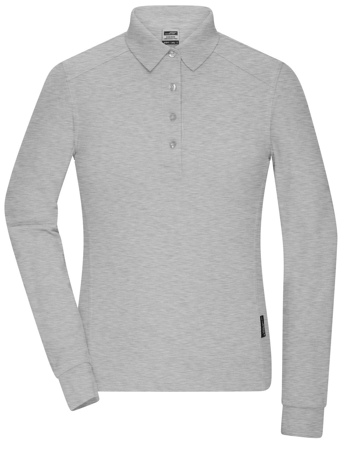 Ladies' Workwear-Longsleeve Polo Daiber Grey-Heather