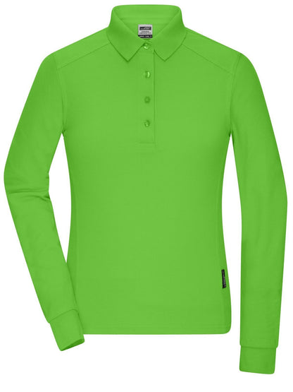 Ladies' Workwear-Longsleeve Polo Daiber Lime-Green