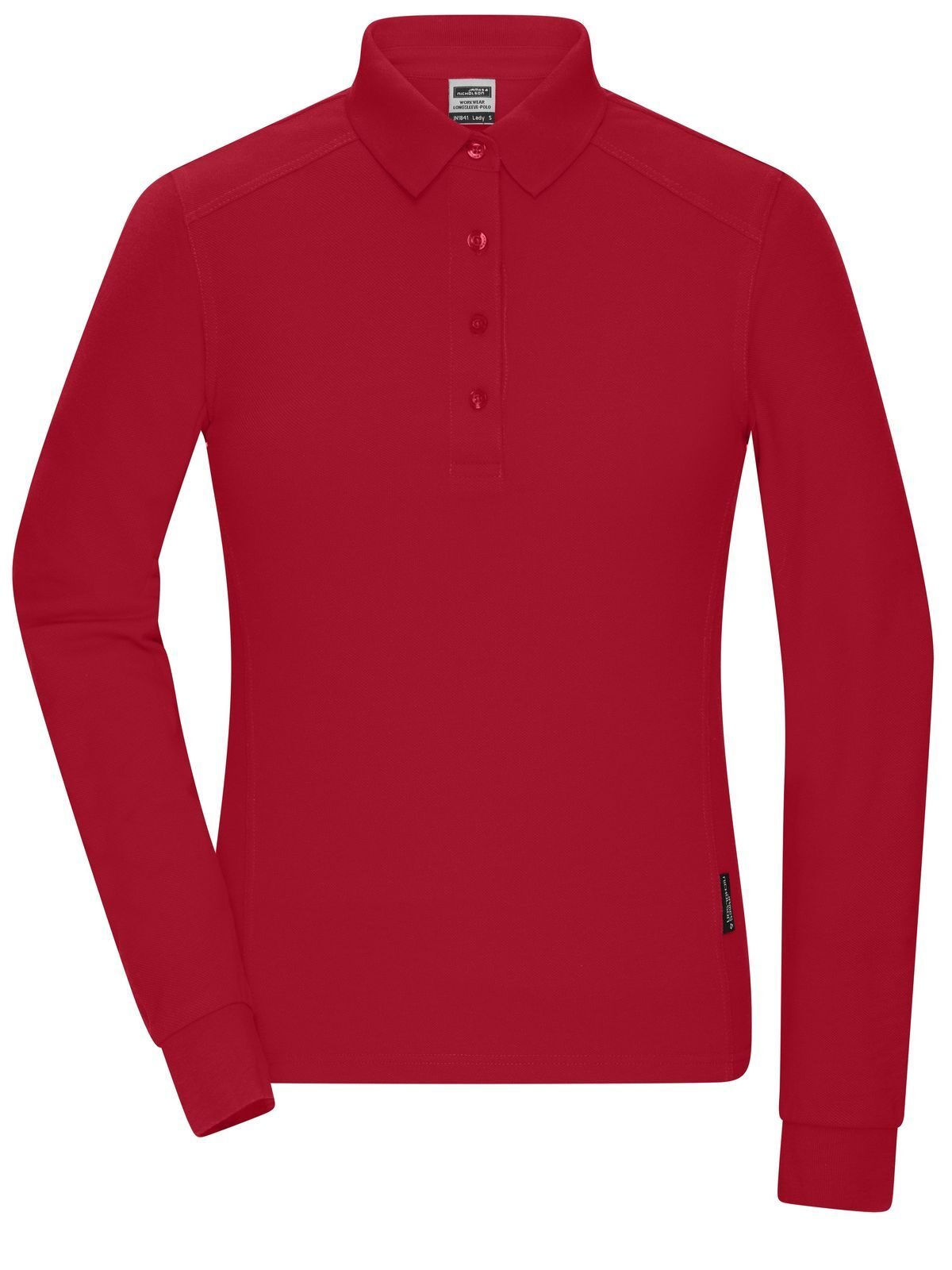 Ladies' Workwear-Longsleeve Polo Daiber Red