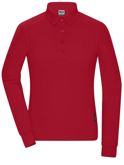 Ladies' Workwear-Longsleeve Polo Daiber Red