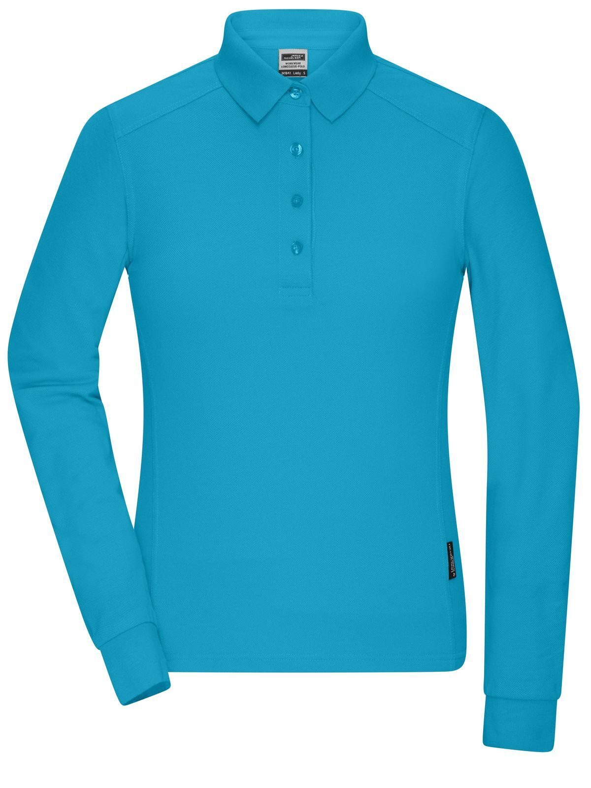 Ladies' Workwear-Longsleeve Polo Daiber Turquoise