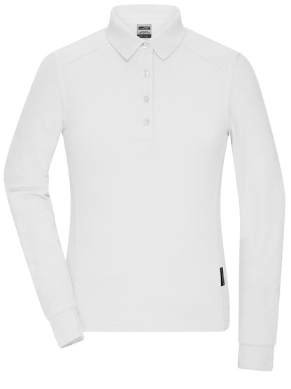 Ladies' Workwear-Longsleeve Polo Daiber White
