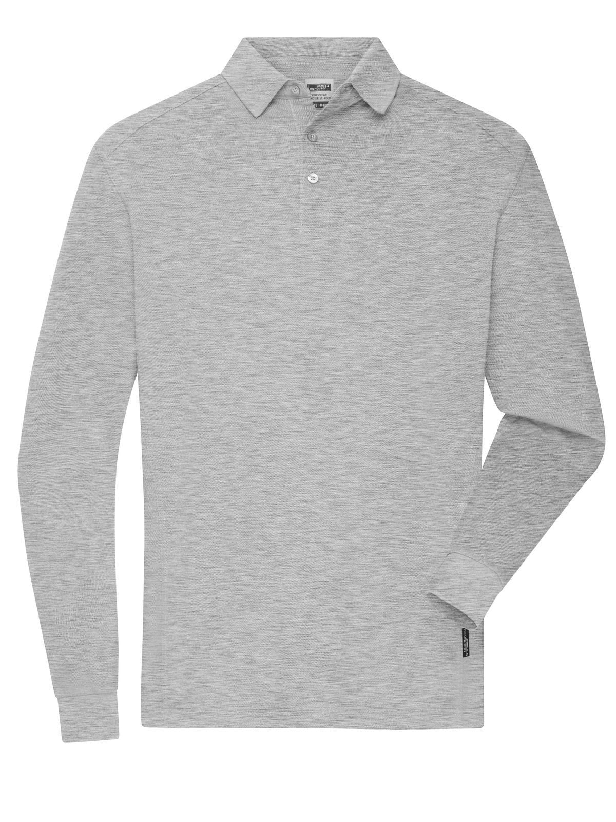 Men's Workwear-Longsleeve Polo Daiber Grey-Heather