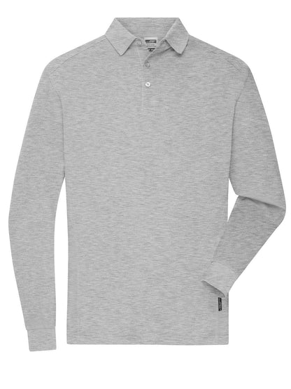 Men's Workwear-Longsleeve Polo Daiber Grey-Heather