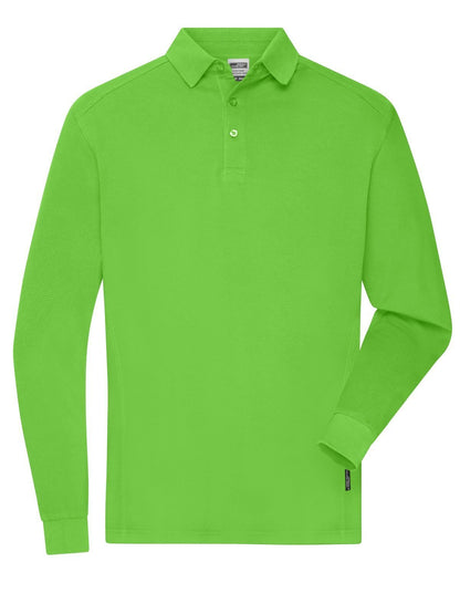Men's Workwear-Longsleeve Polo Daiber Lime-Green