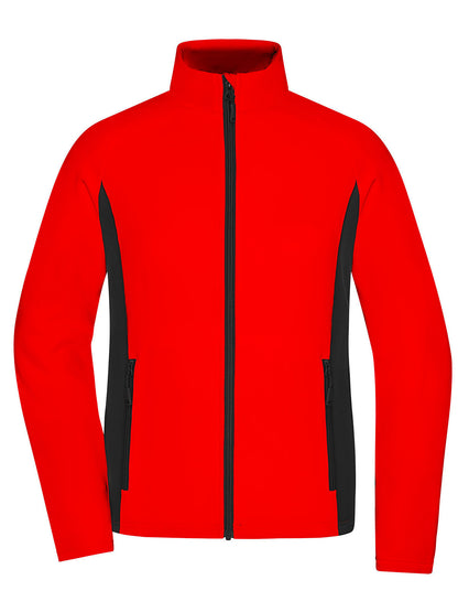 Ladies' Stretchfleece Jacket Daiber Red/Black