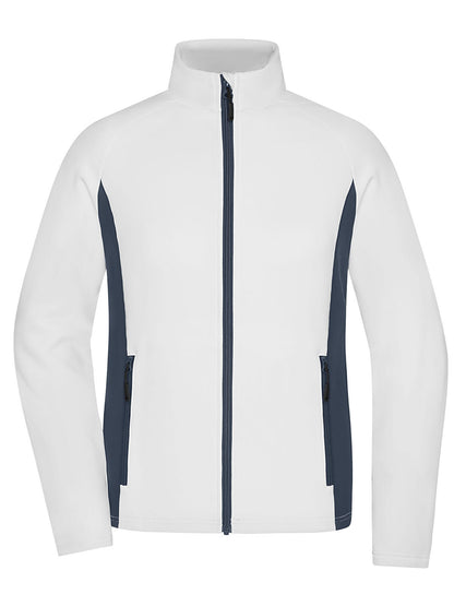 Ladies' Stretchfleece Jacket Daiber White/Carbon