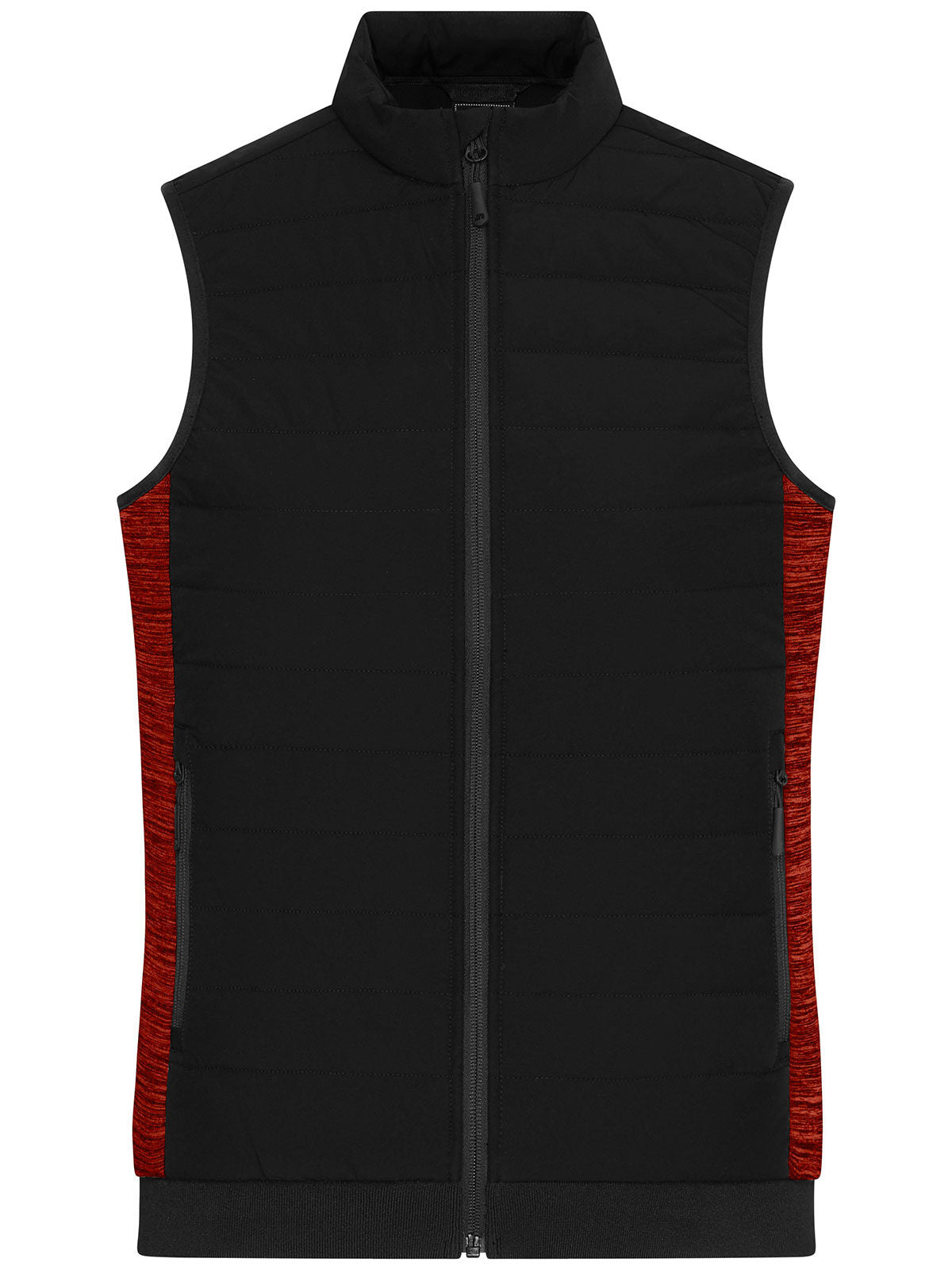 Ladies' Padded Hybrid Vest Daiber Black/Red-Melange