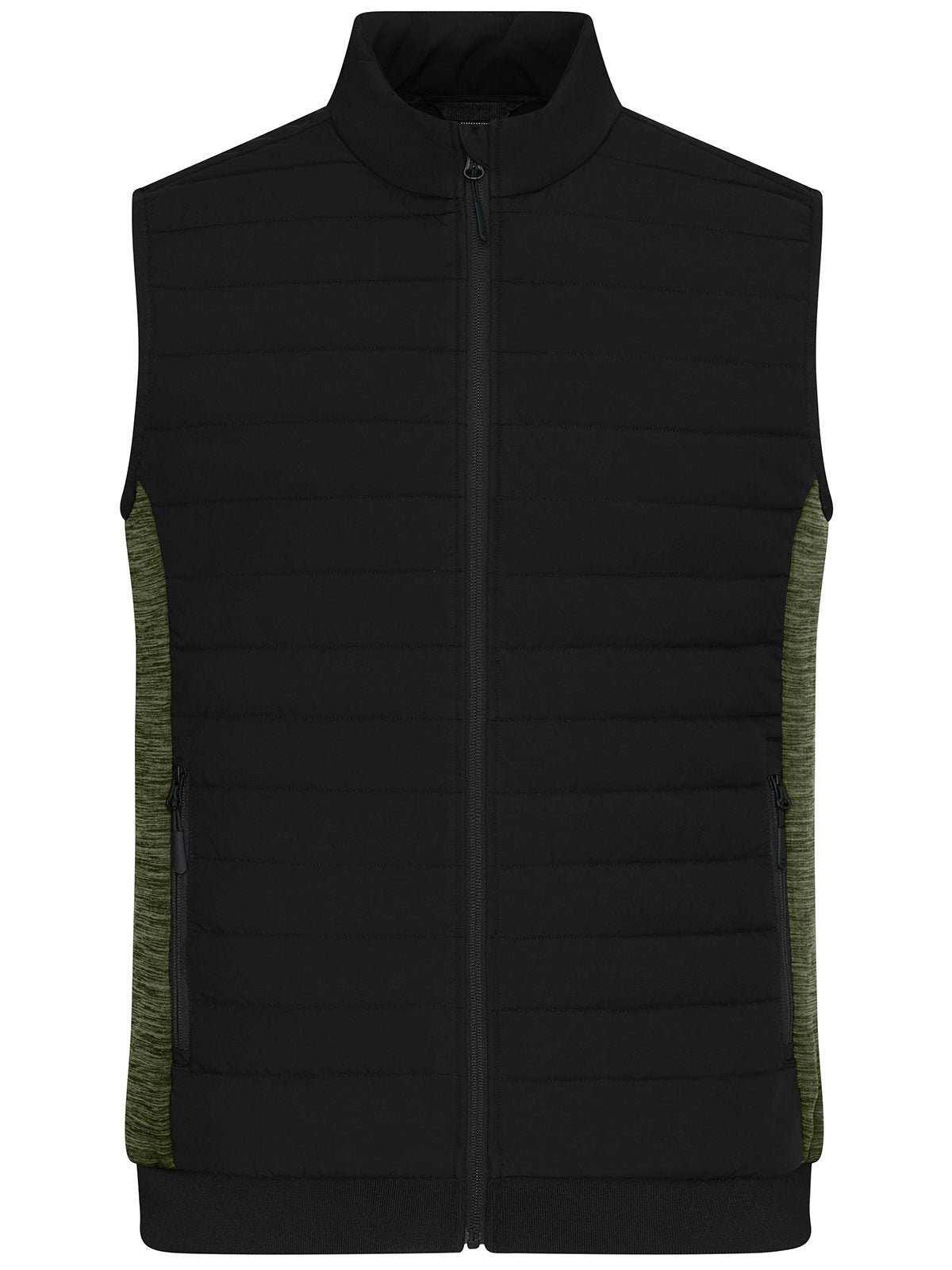 Men's Padded Hybrid Vest Daiber Black/Olive-Melange