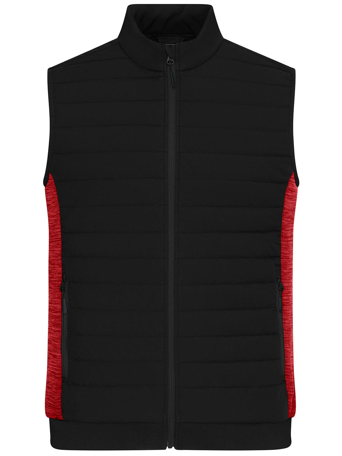 Men's Padded Hybrid Vest Daiber Black/Red-Melange