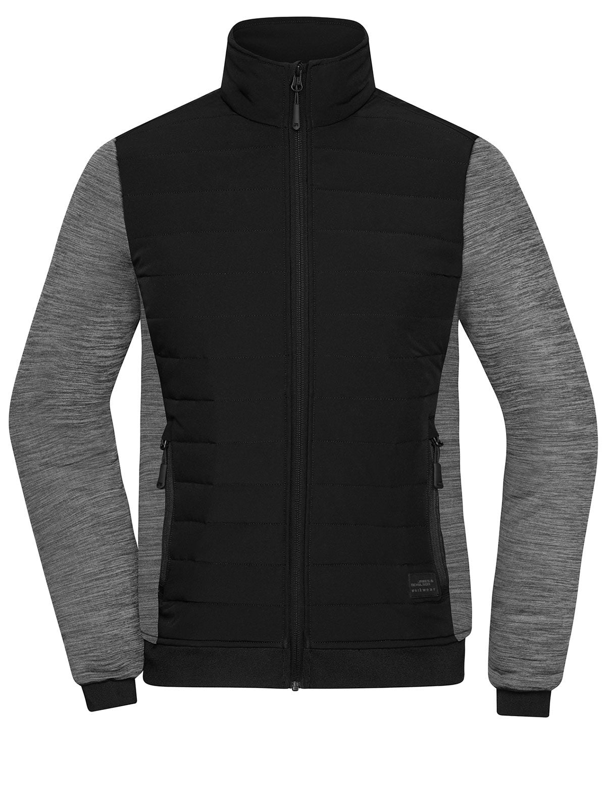 Ladies' Padded Hybrid Jacket Daiber Black/Carbon-Melange