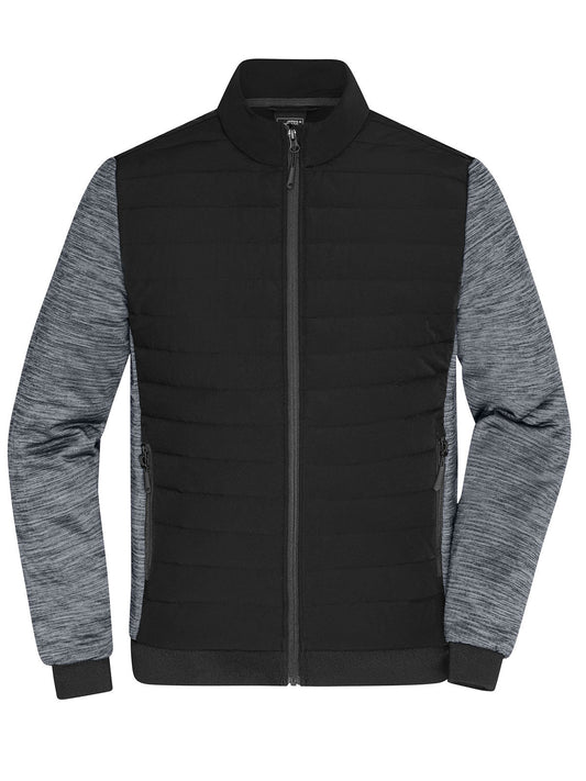 Men's Padded Hybrid Jacket Daiber Black/Carbon-Melange