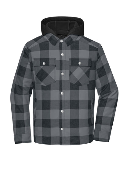 Workwear Check Shirt Jacket Daiber Black/Metal-Grey