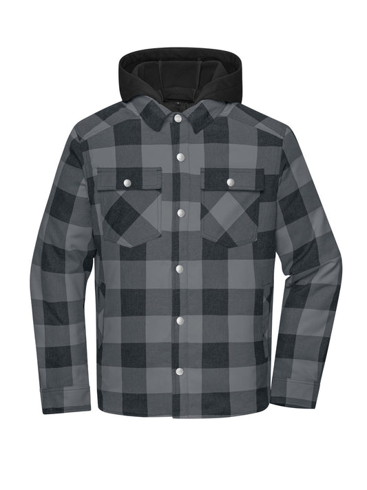 Workwear Check Shirt Jacket Daiber Black/Metal-Grey