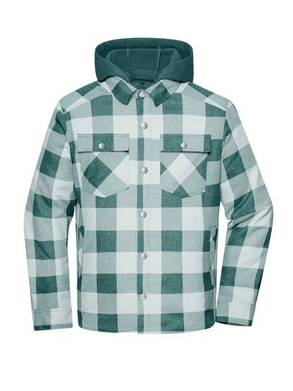 Workwear Check Shirt Jacket Daiber Industrial-Green/Foggy-Grey