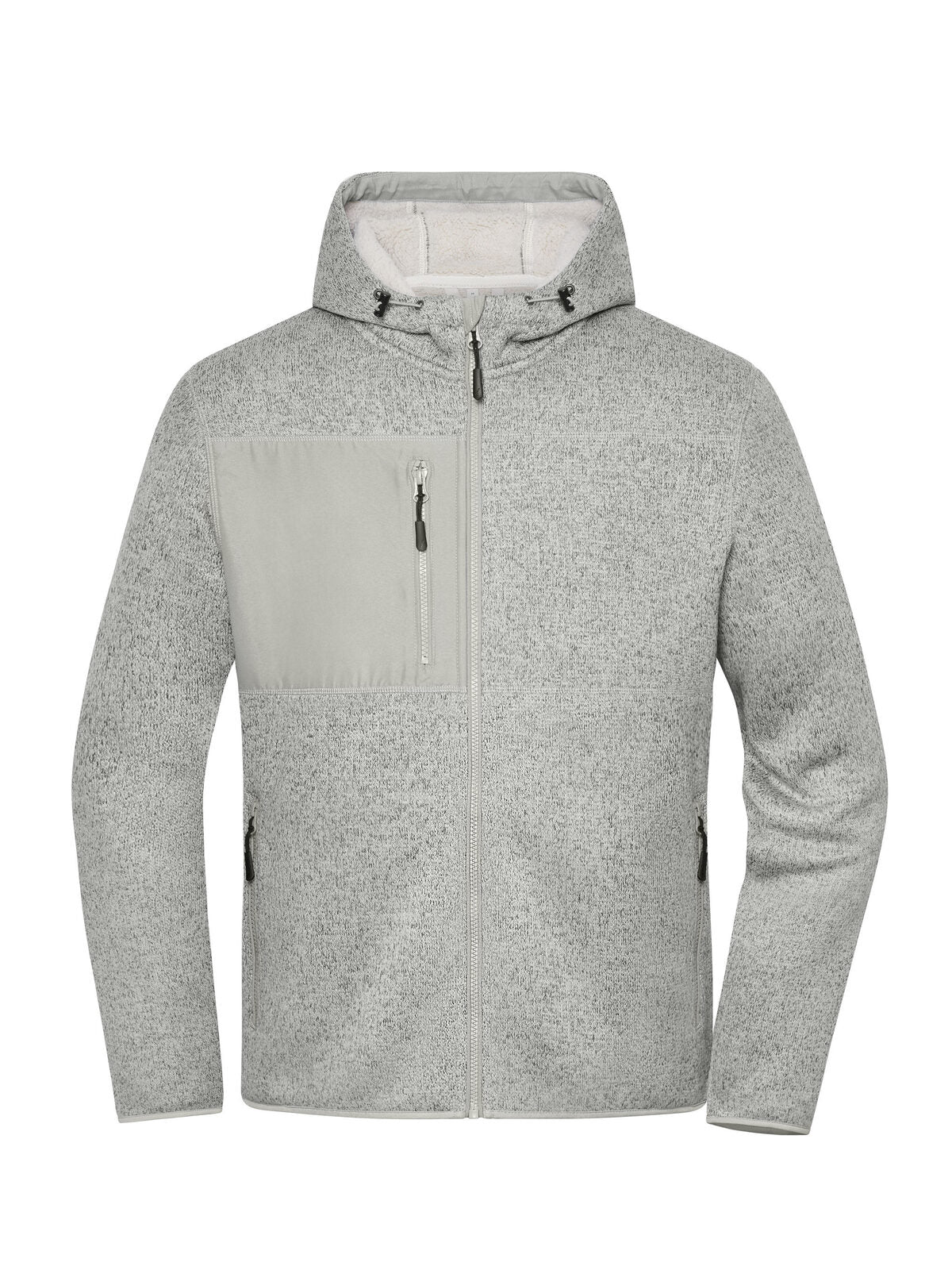 Workwear Knitted Fleece Jacket Daiber Cement-Melange/Nature