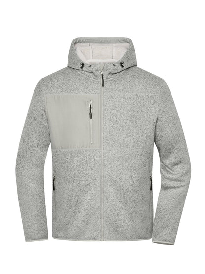 Workwear Knitted Fleece Jacket Daiber Cement-Melange/Nature