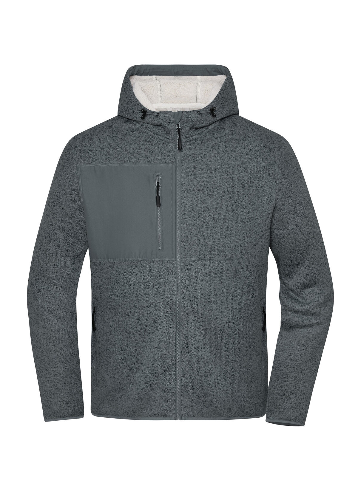 Workwear Knitted Fleece Jacket Daiber Metal-Grey-Melange/Nature