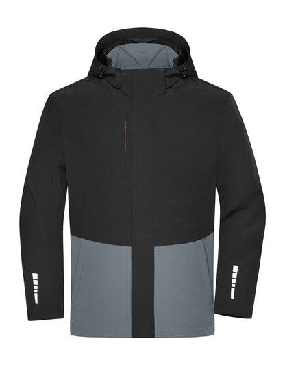 Workwear Hardshell Rainjacket Daiber Black/Metal-Grey