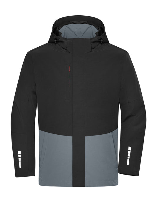 Workwear Hardshell Rainjacket Daiber Black/Metal-Grey