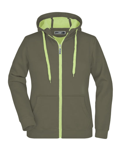 Ladies' Doubleface Jacket Daiber Olive/Lime-Green