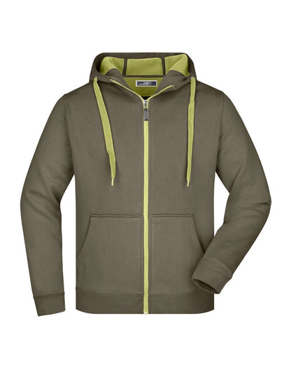 Men's Doubleface Jacket Daiber Olive/Lime-Green