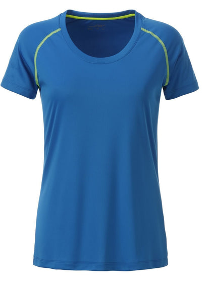Ladies' Sports T-Shirt Daiber Bright-Blue/Bright-Yellow
