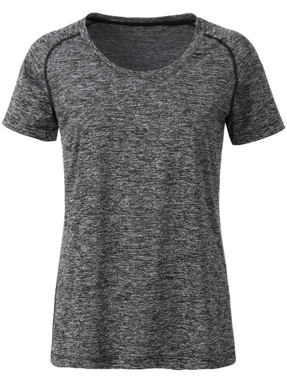 Ladies' Sports T-Shirt Daiber Black-Melange/Black