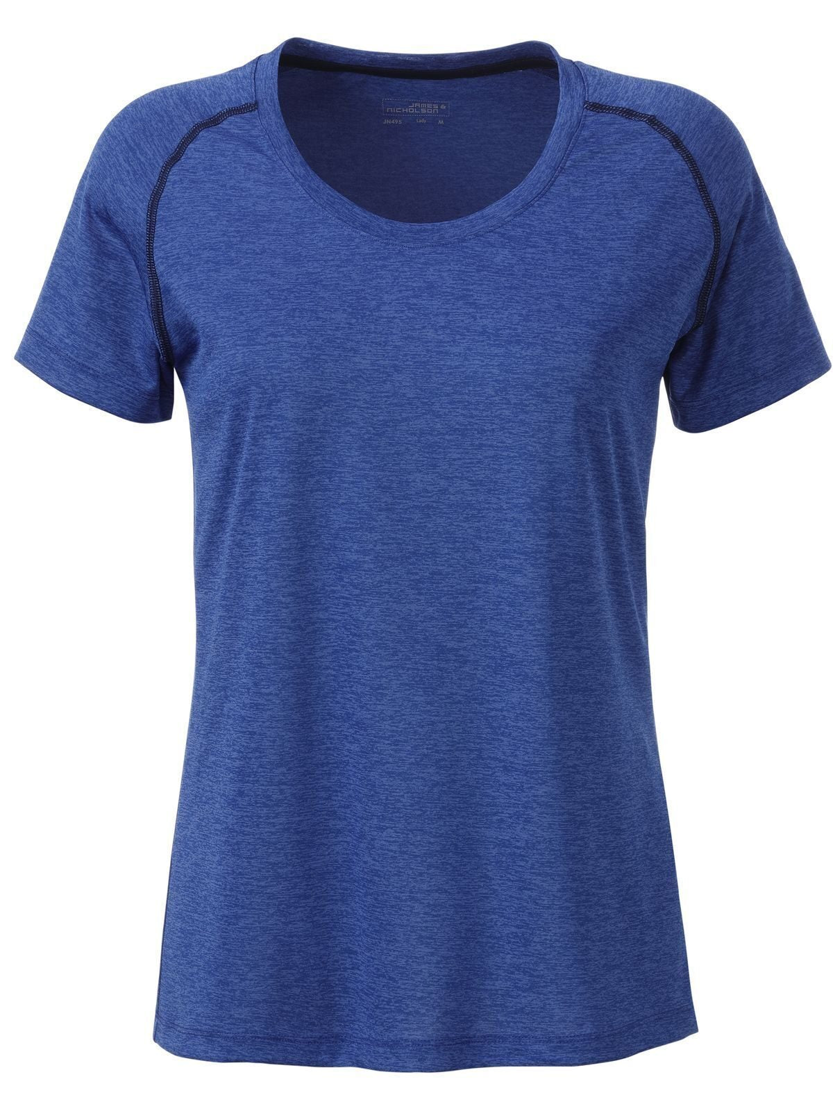 Ladies' Sports T-Shirt Daiber Blue-Melange/Navy