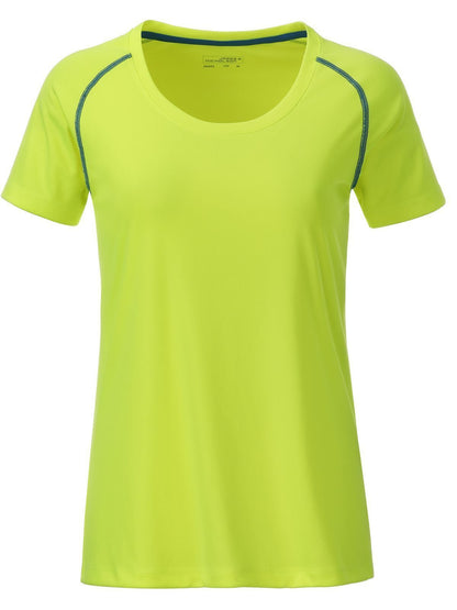 Ladies' Sports T-Shirt Daiber Bright-Yellow/Bright-Blue