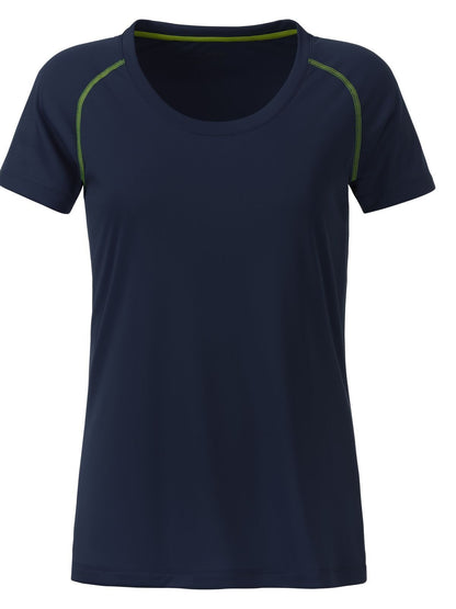 Ladies' Sports T-Shirt Daiber Navy/Bright-Yellow