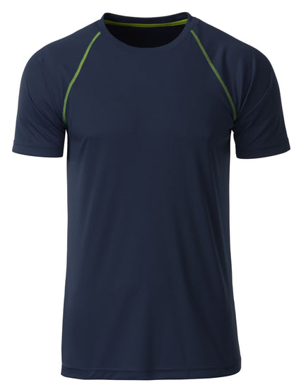 Men's Sport T-Shirt Daiber Navy/Bright-Yellow