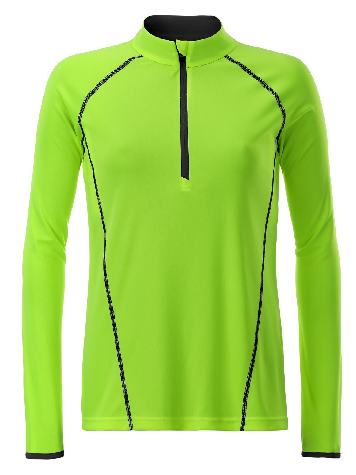 Ladies' Sportsshirt Longsleeve Daiber Bright-Green/Black