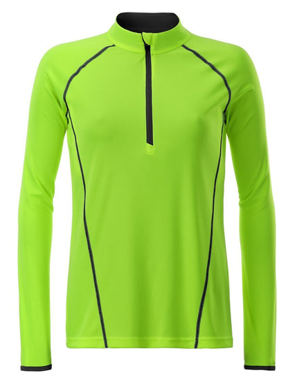 Ladies' Sportsshirt Longsleeve Daiber Bright-Green/Black