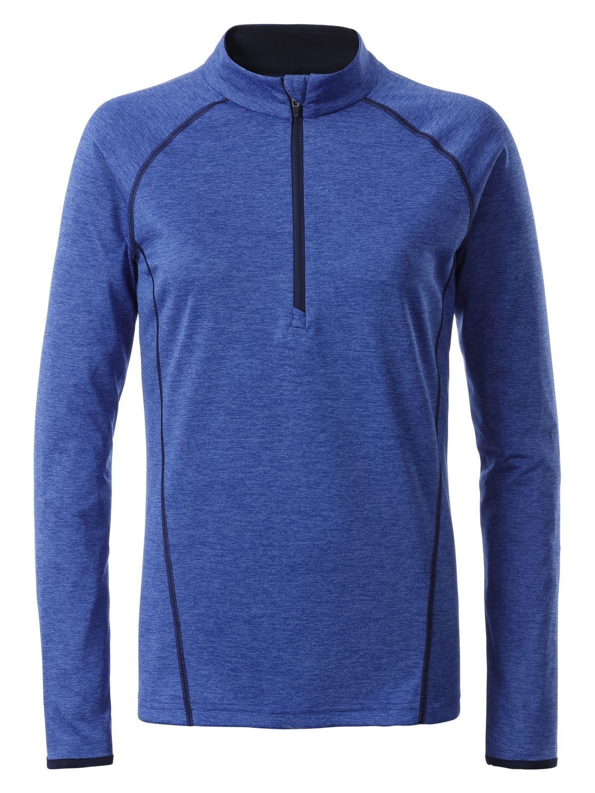 Ladies' Sportsshirt Longsleeve Daiber Blue-Melange/Navy
