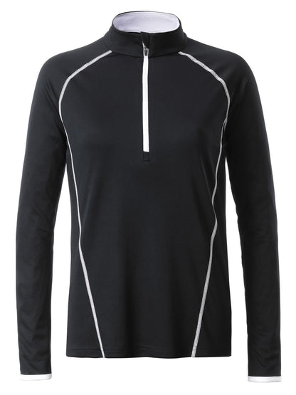 Ladies' Sportsshirt Longsleeve Daiber Black/White