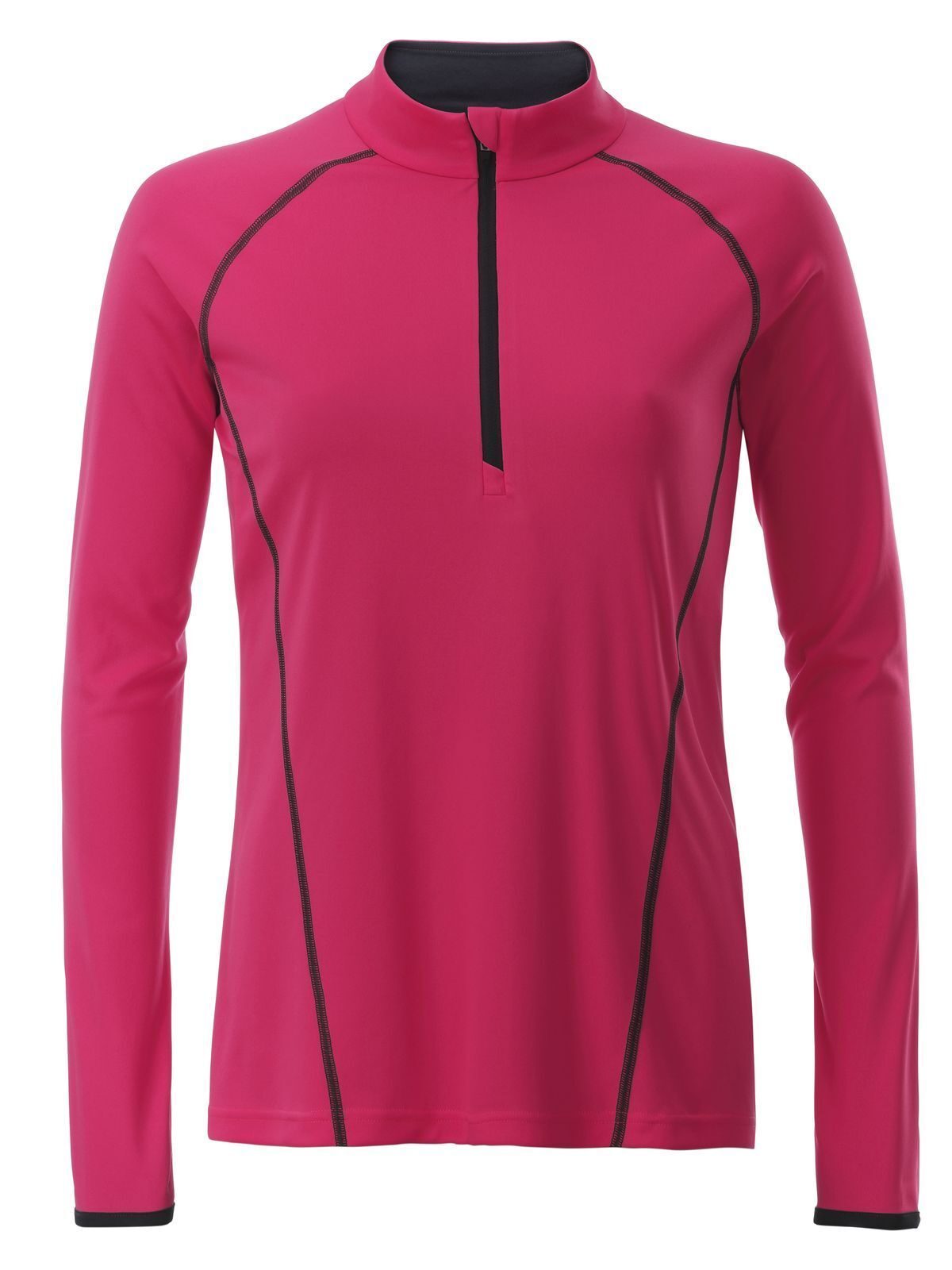 Ladies' Sportsshirt Longsleeve Daiber Bright-Pink/Titan