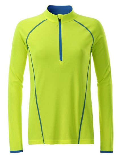 Ladies' Sportsshirt Longsleeve Daiber Bright-Yellow/Bright-Blue