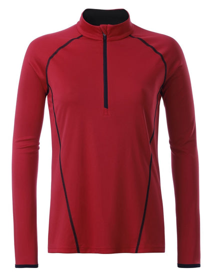 Ladies' Sportsshirt Longsleeve Daiber Red/Black