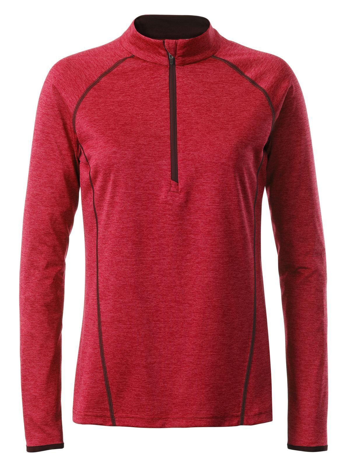Ladies' Sportsshirt Longsleeve Daiber Red-Melange