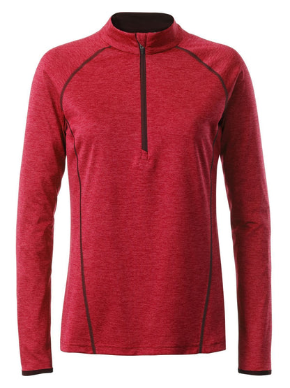 Ladies' Sportsshirt Longsleeve Daiber Red-Melange