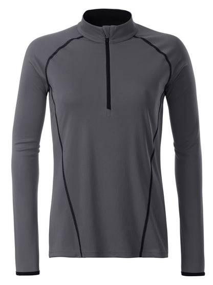 Ladies' Sportsshirt Longsleeve Daiber Titan/Black
