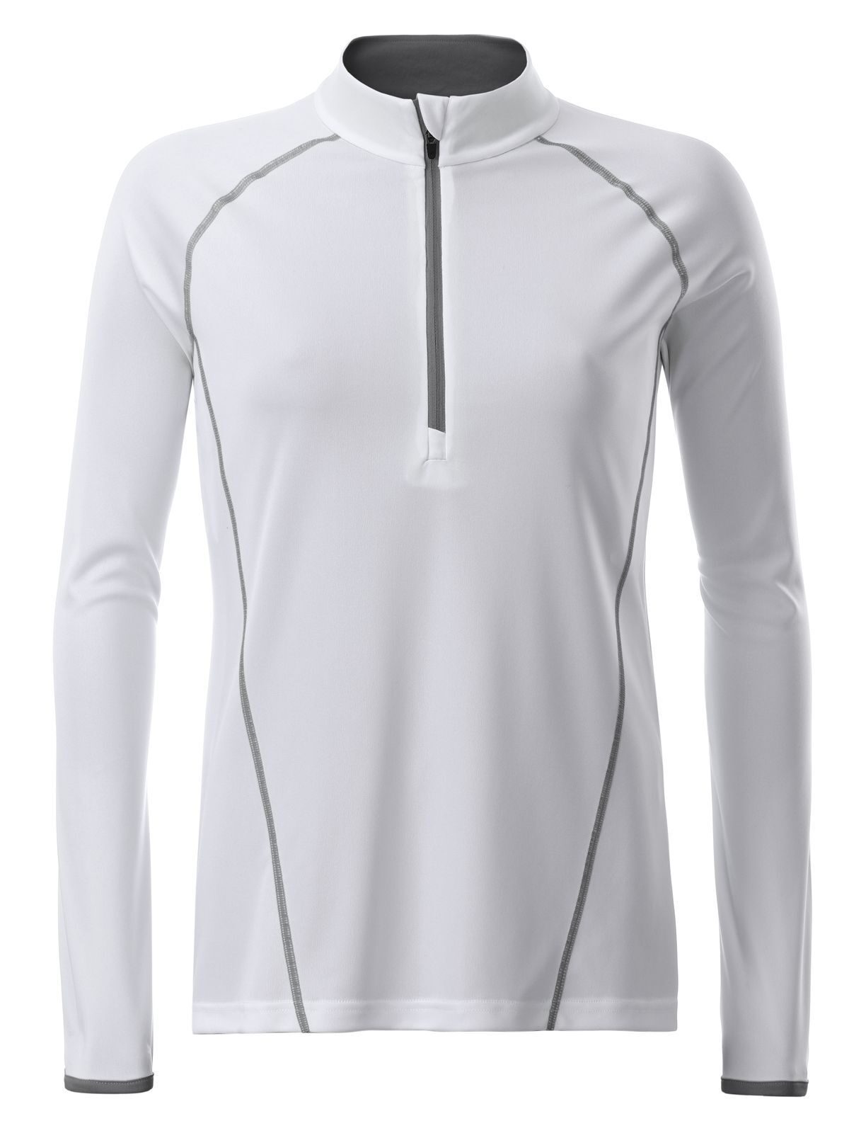Ladies' Sportsshirt Longsleeve Daiber White/Silver