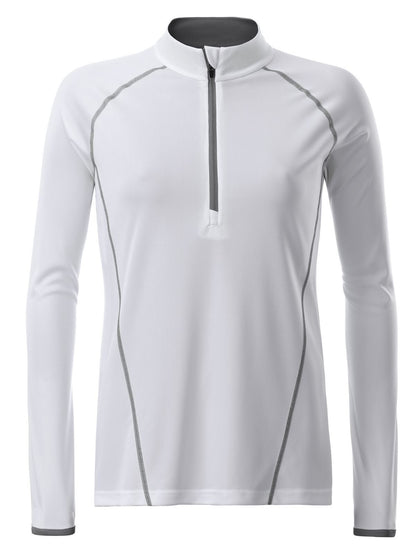 Ladies' Sportsshirt Longsleeve Daiber White/Silver