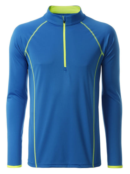 Men's Sportsshirt Longsleeve Daiber Bright-Blue/Bright-Yellow