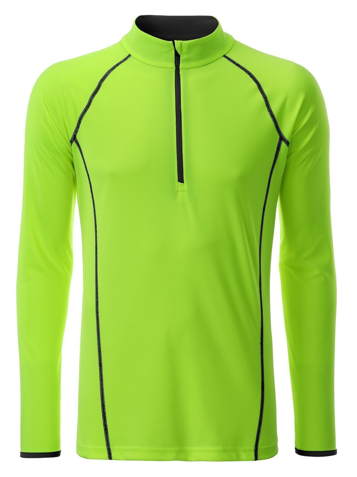 Men's Sportsshirt Longsleeve Daiber Bright-Green/Black
