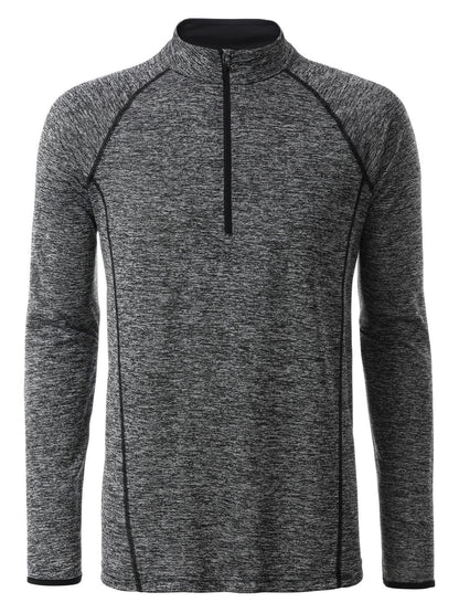 Men's Sportsshirt Longsleeve Daiber Black-Melange/Black