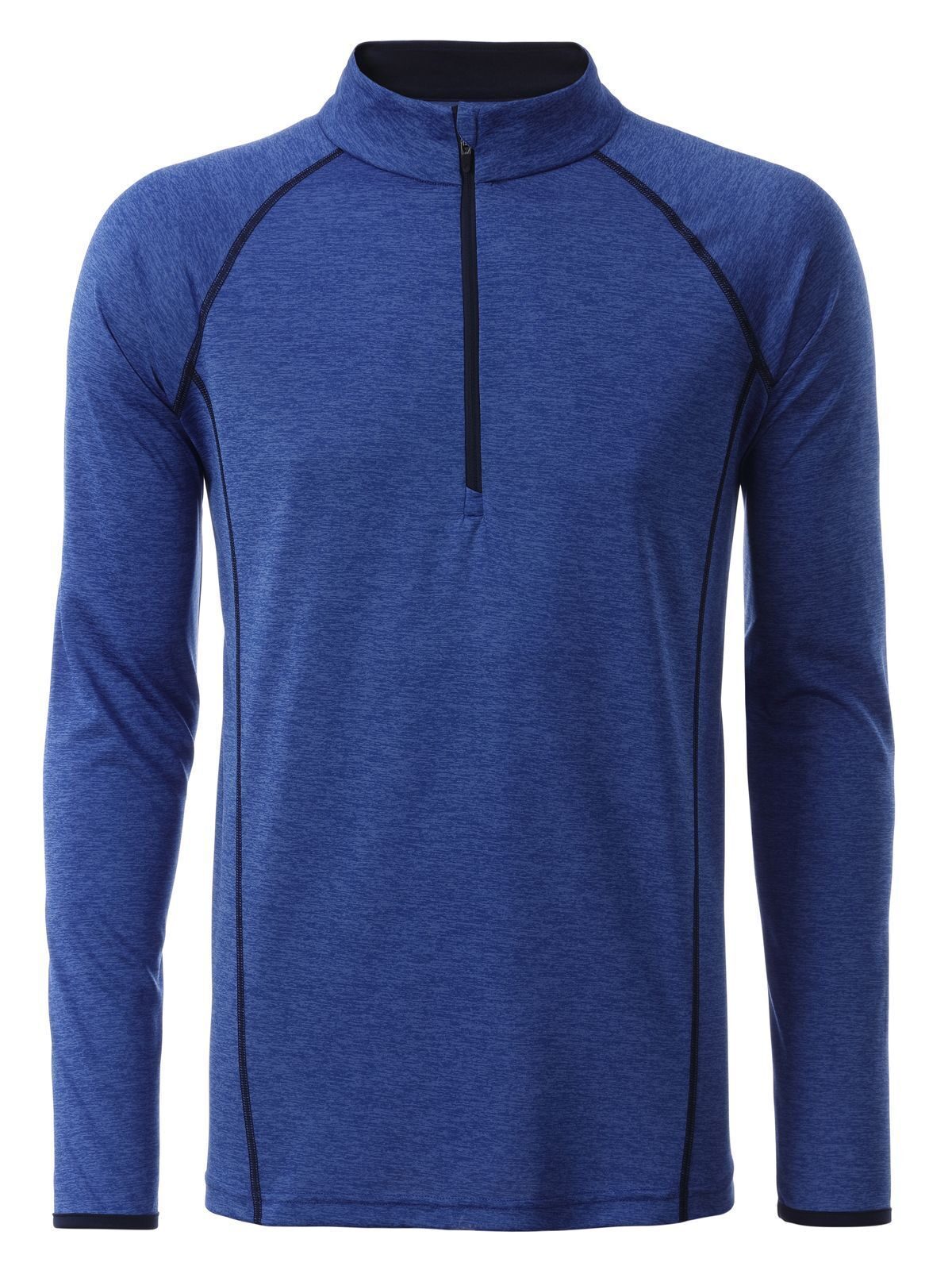 Men's Sportsshirt Longsleeve Daiber Blue-Melange/Navy